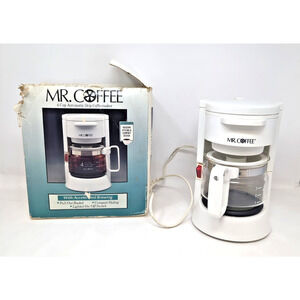 Mr Coffee Model BL4 Mini 4 Cup Drip Filter Maker White Vintage Tested Working